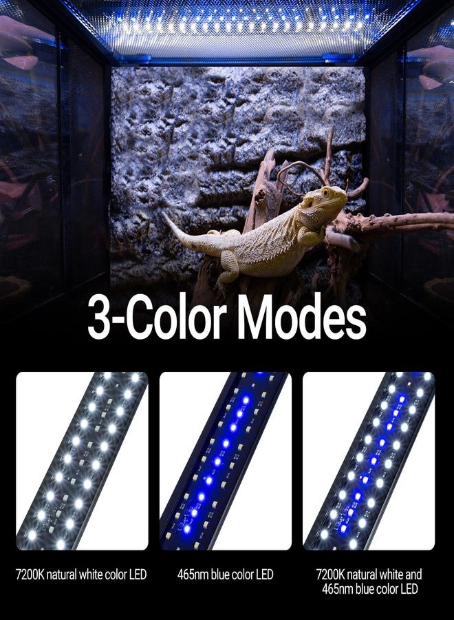 WACOOL TERRA Dimming LED UVB Reptile Light, 24“ LED Reptile Light Bar with Tropical & Desert Modes Switchable and 3 Light Modes, UVB10.0 - Image 3